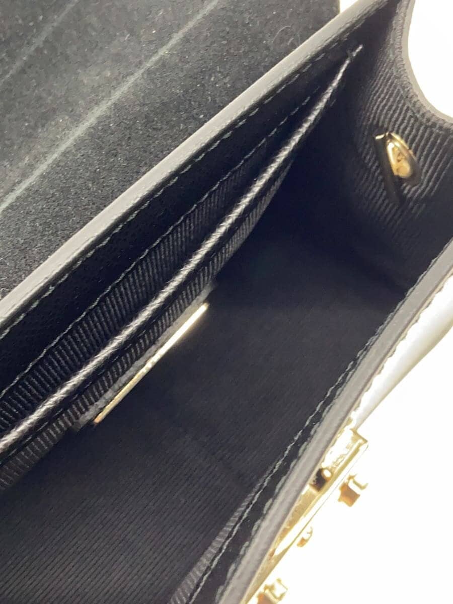 FURLA Shoulder Bag Leather Black G6400 Metropolis Chain Shoulder 6