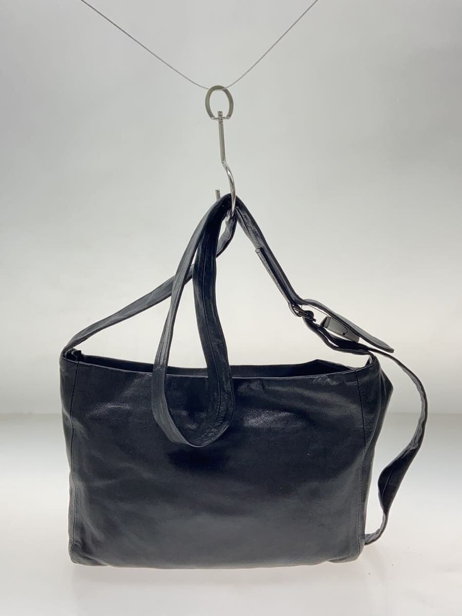 Discord shoulder bag cow leather BLK plain DZ-I39-791 3