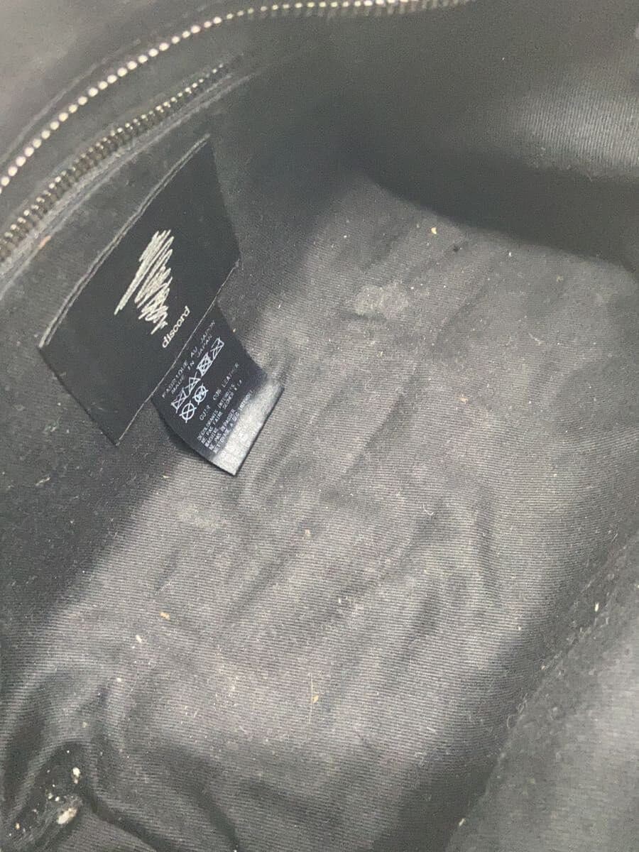 Discord shoulder bag cow leather BLK plain DZ-I39-791 6