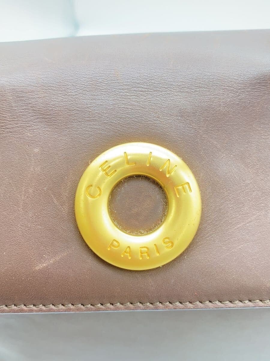 CELINE Circle Logo Leather BRW 5