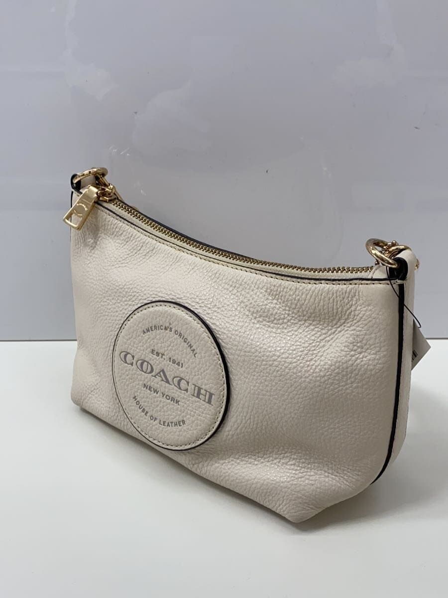 COACH Dempsey Pebbled Leather Shoulder Bag Leather BEG C2829 2