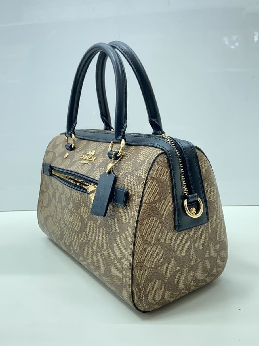 COACH2-Way Ro One Satchel In Signature BEG All Over Pattern F83607 2