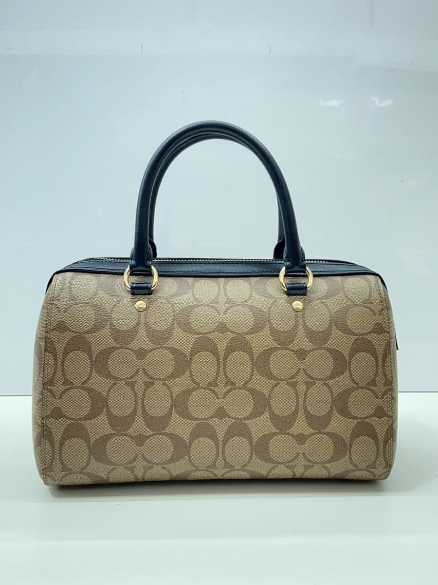 COACH2-Way Ro One Satchel In Signature BEG All Over Pattern F83607 3