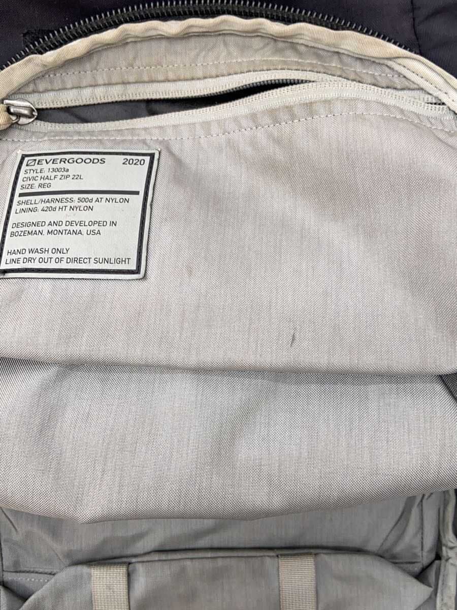 EVERGOODS Backpack BLK Solid 13003a Inside With Stain 7