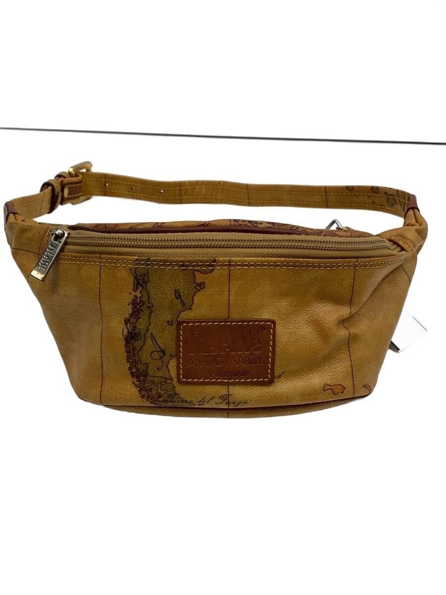 PRIMA CLASSE Waist Bag Leather CML Map Pattern