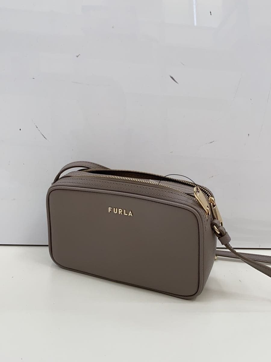 FURLA tote bag leather blue solid color 2