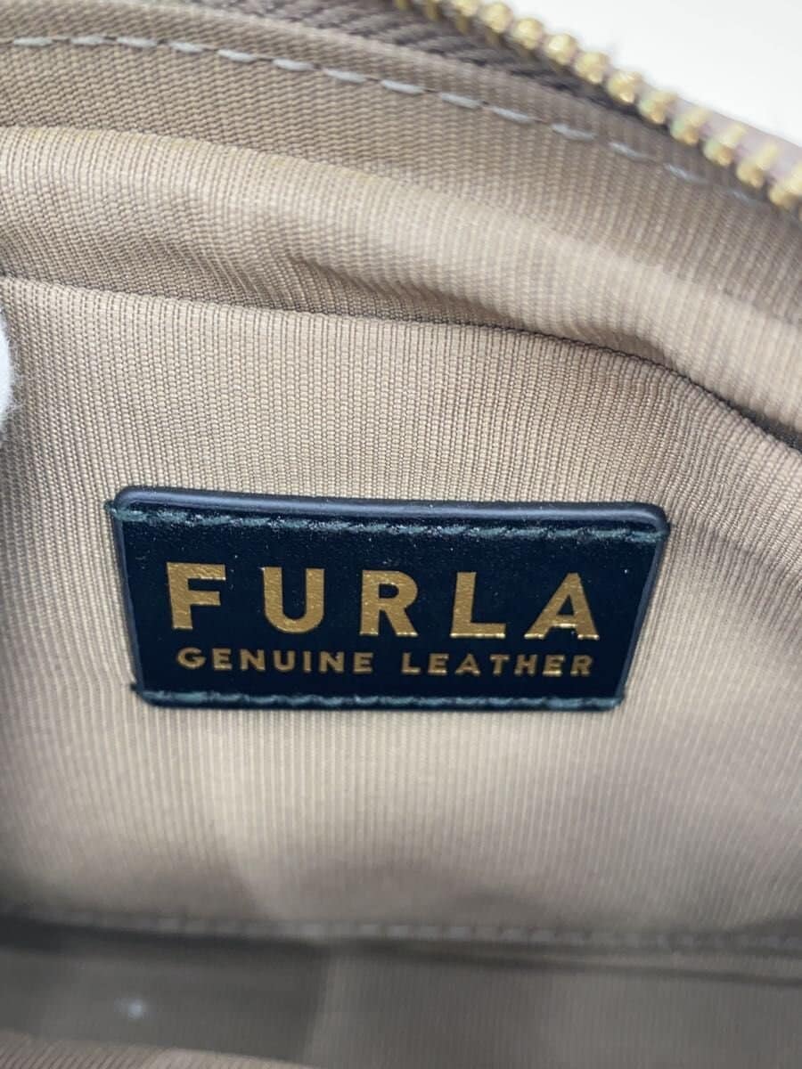 FURLA tote bag leather blue solid color 5