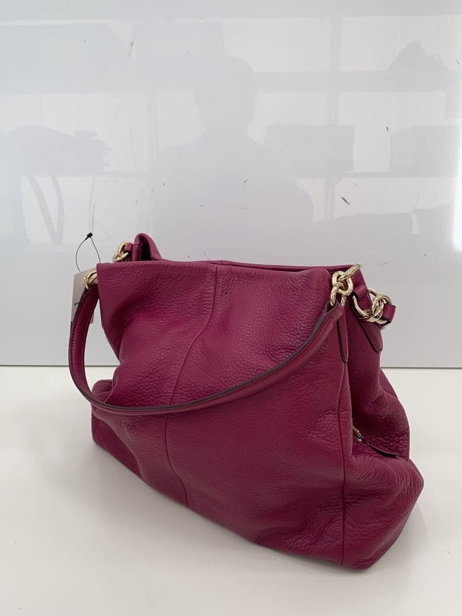 COACH bag leather PNK plain 2
