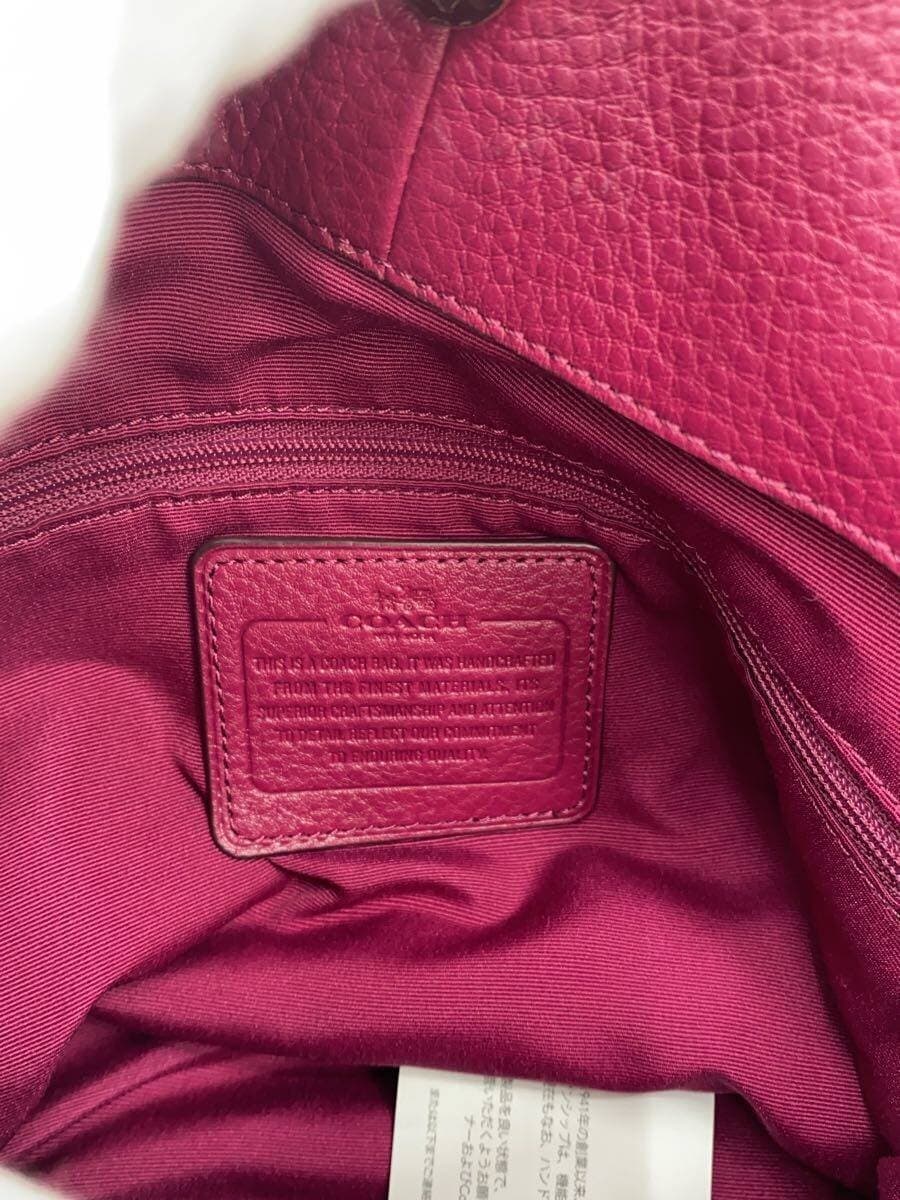 COACH bag leather PNK plain 5