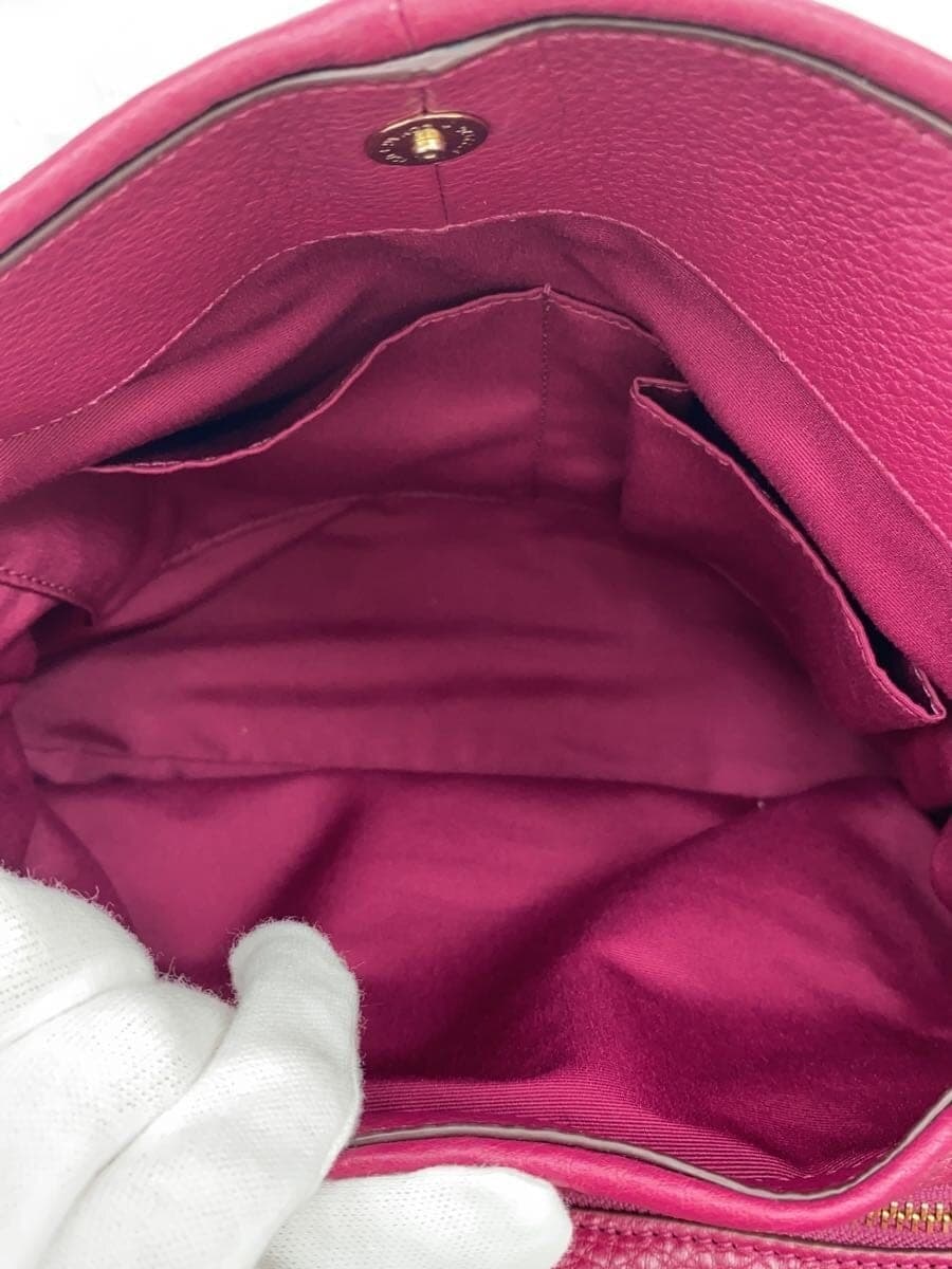 COACH bag leather PNK plain 6