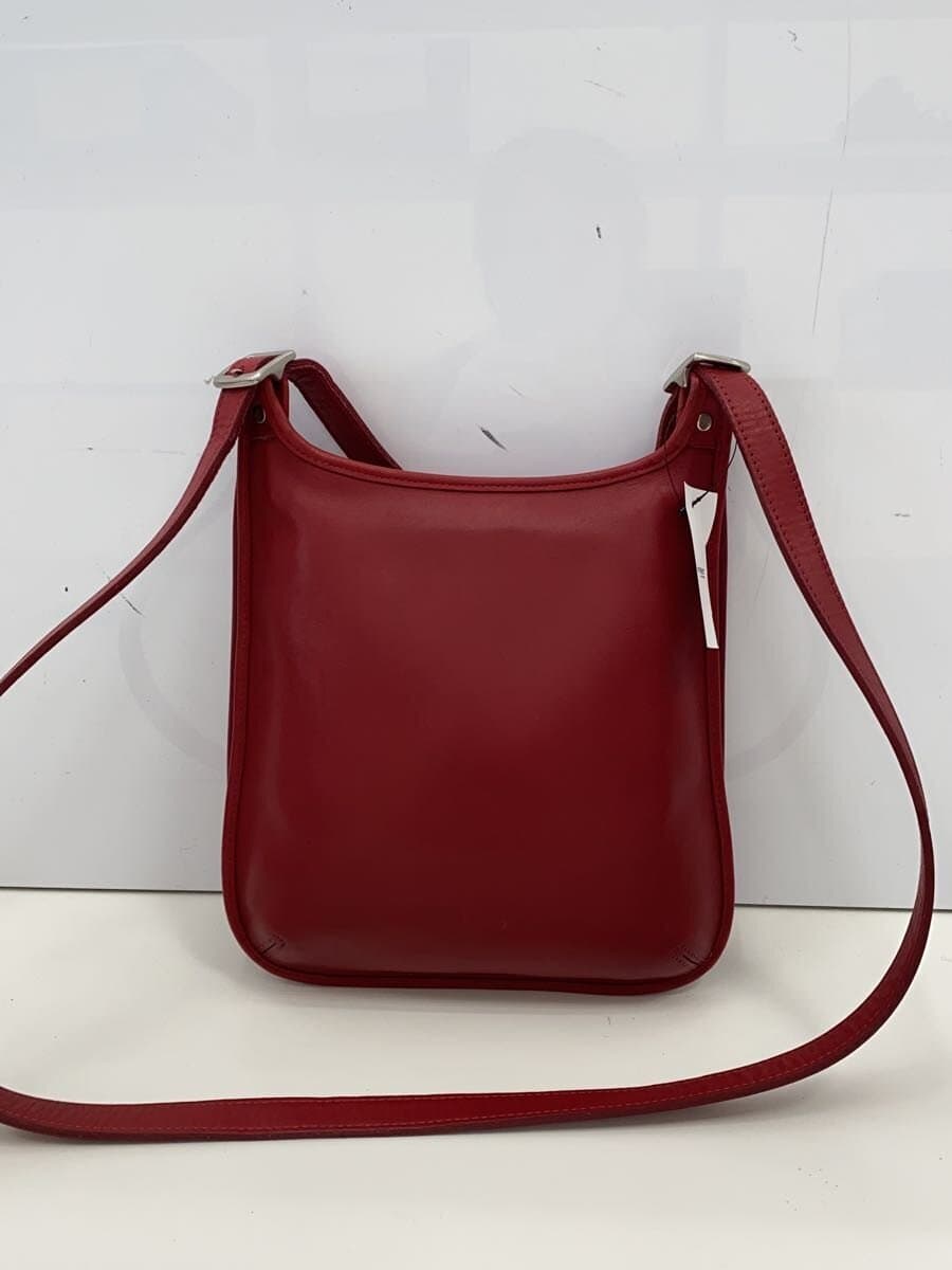 COACH old COACH Made in Costa Rica Shoulder bag Leather RED Plain 9135 3