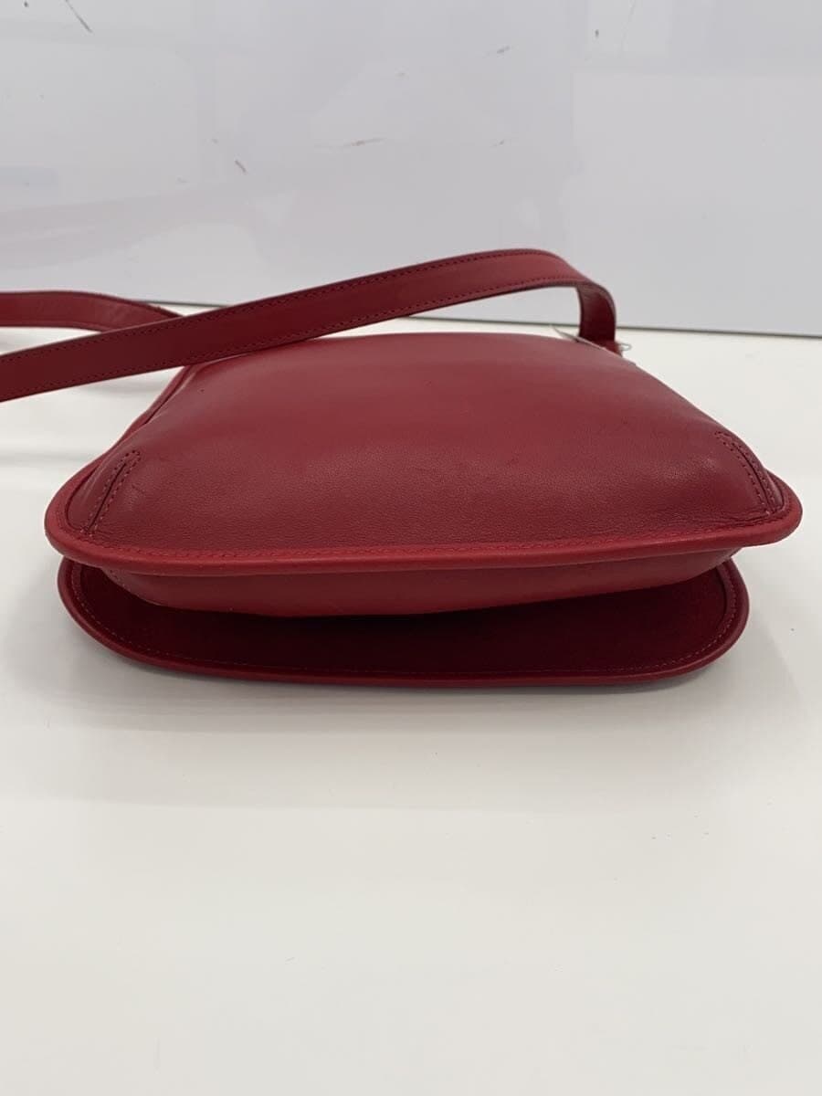 COACH old COACH Made in Costa Rica Shoulder bag Leather RED Plain 9135 4