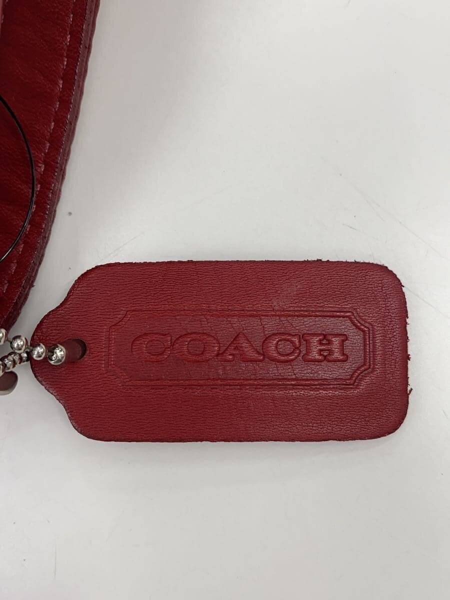 COACH old COACH Made in Costa Rica Shoulder bag Leather RED Plain 9135 5