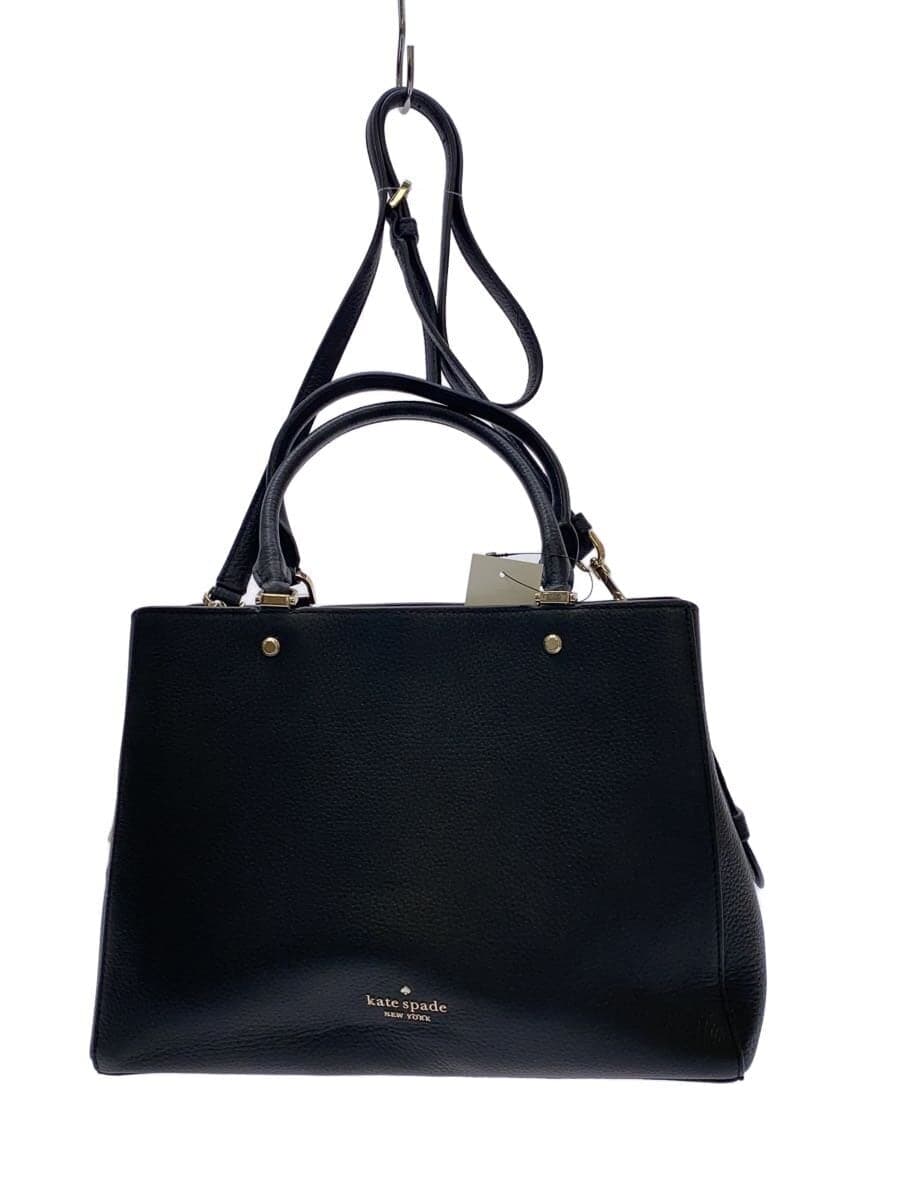 kate spade new york shoulder bag leather BLK solid color
