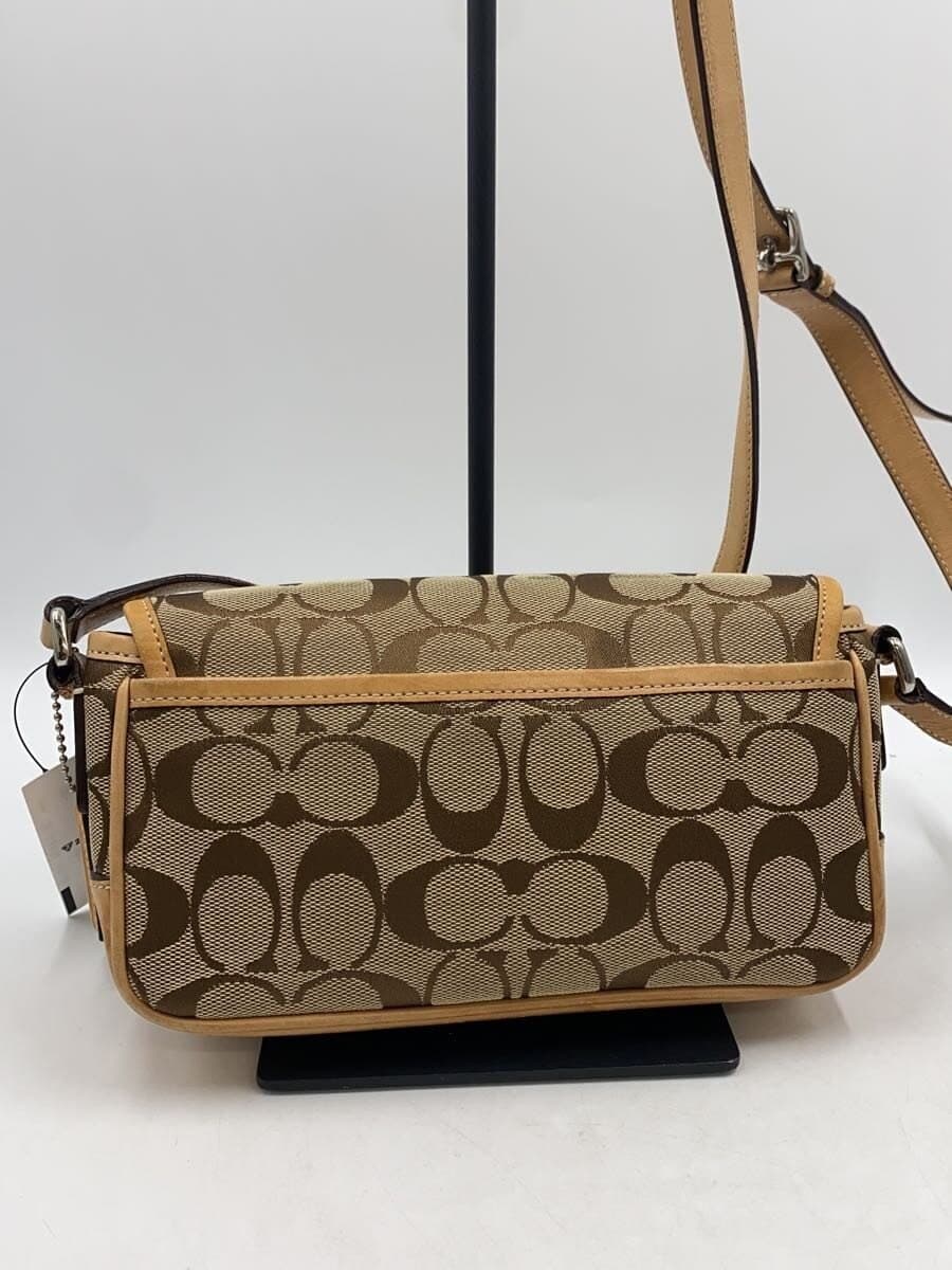 COACH Shoulder Bag_Signature Canvas BEG All Over Pattern 3