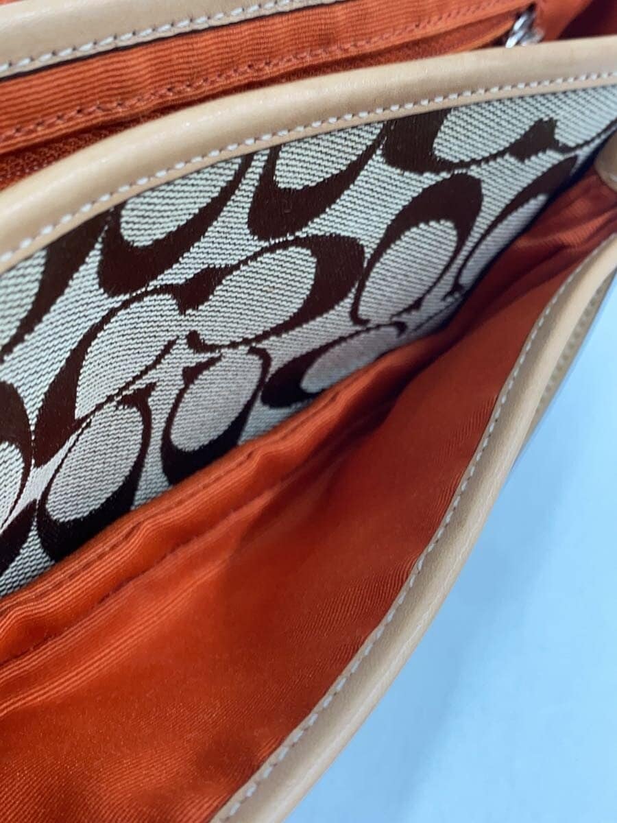 COACH Shoulder Bag_Signature Canvas BEG All Over Pattern 7