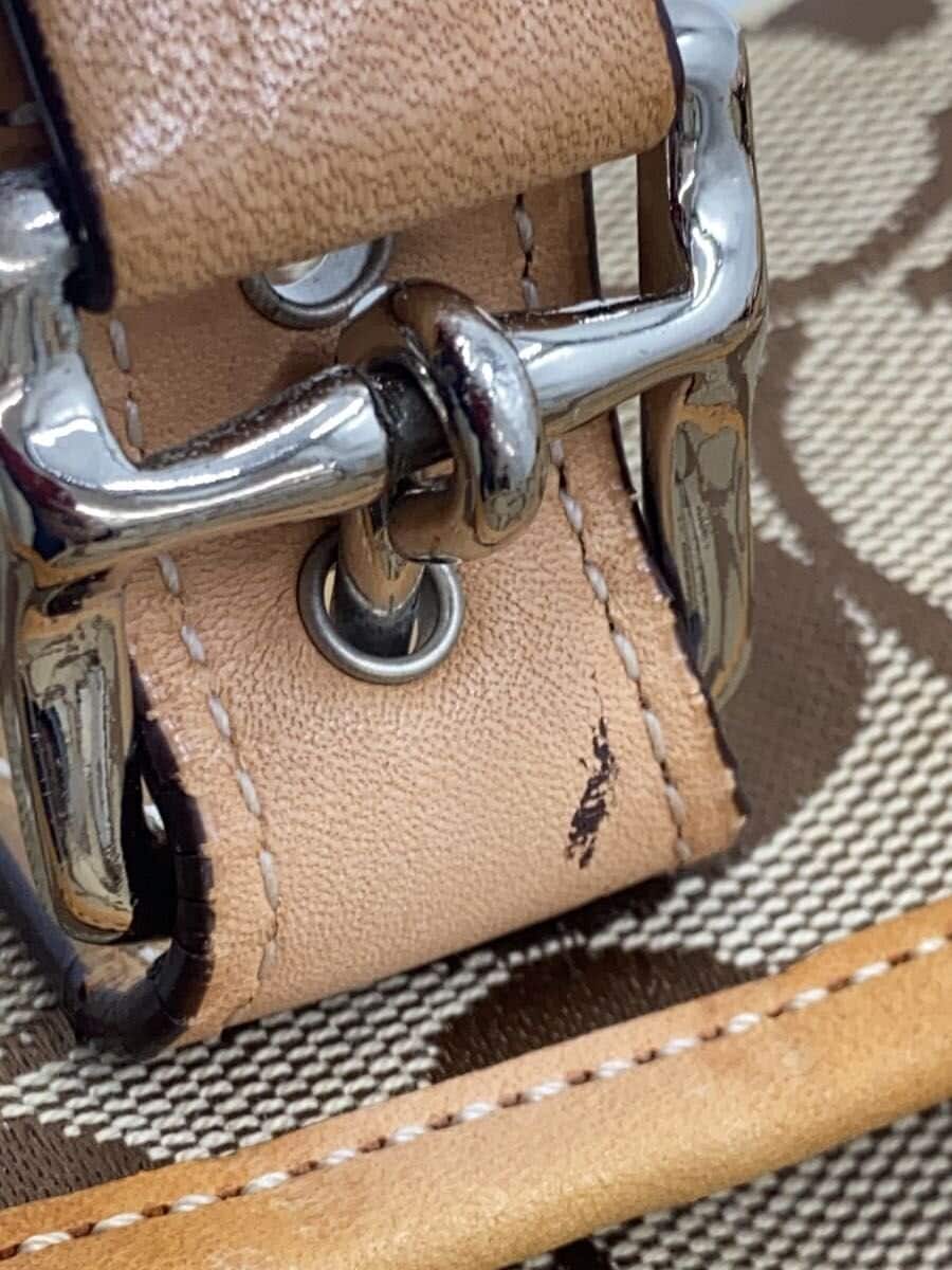 COACH Shoulder Bag_Signature Canvas BEG All Over Pattern 9