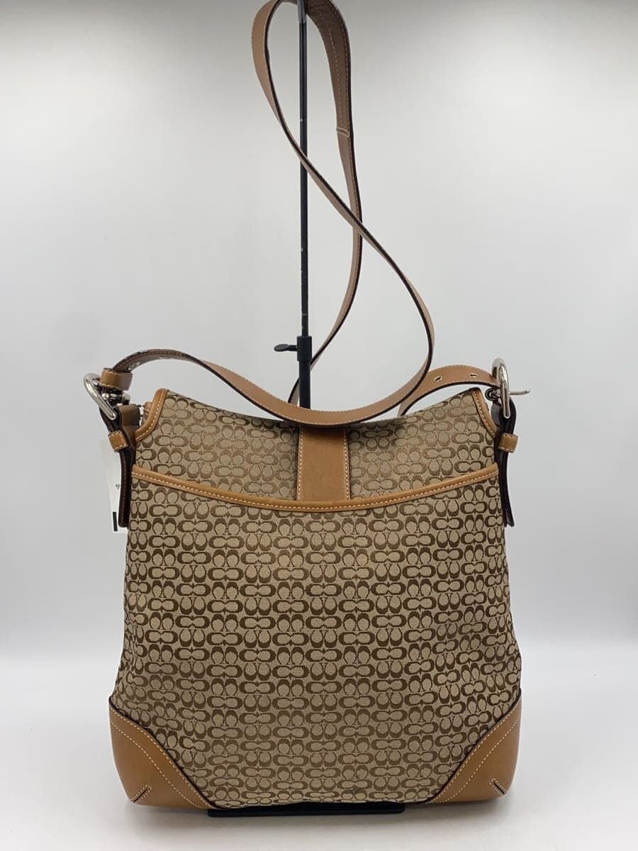 COACH Shoulder Bag Canvas BEG All Over Pattern 6376 3