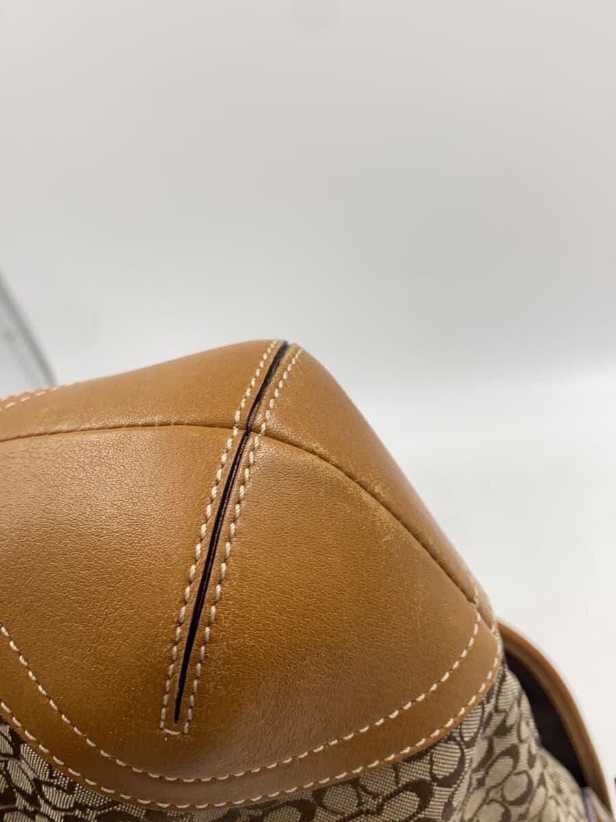 COACH Shoulder Bag Canvas BEG All Over Pattern 6376 6