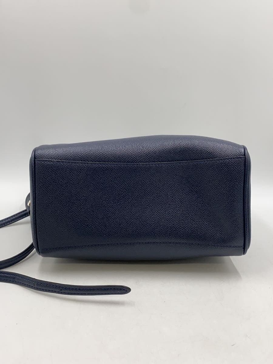 COACH Boston Bag_All Leather Leather NVY 4