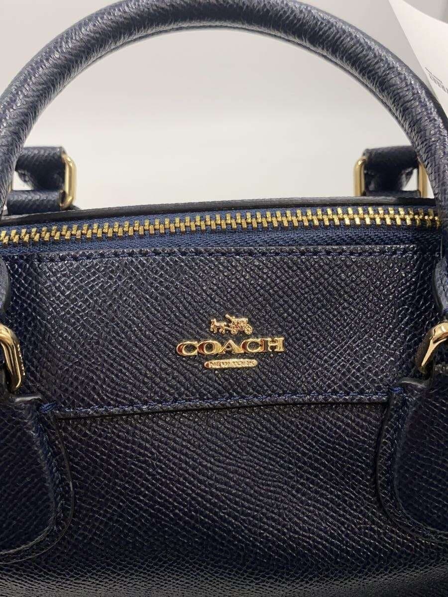 COACH Boston Bag_All Leather Leather NVY 5