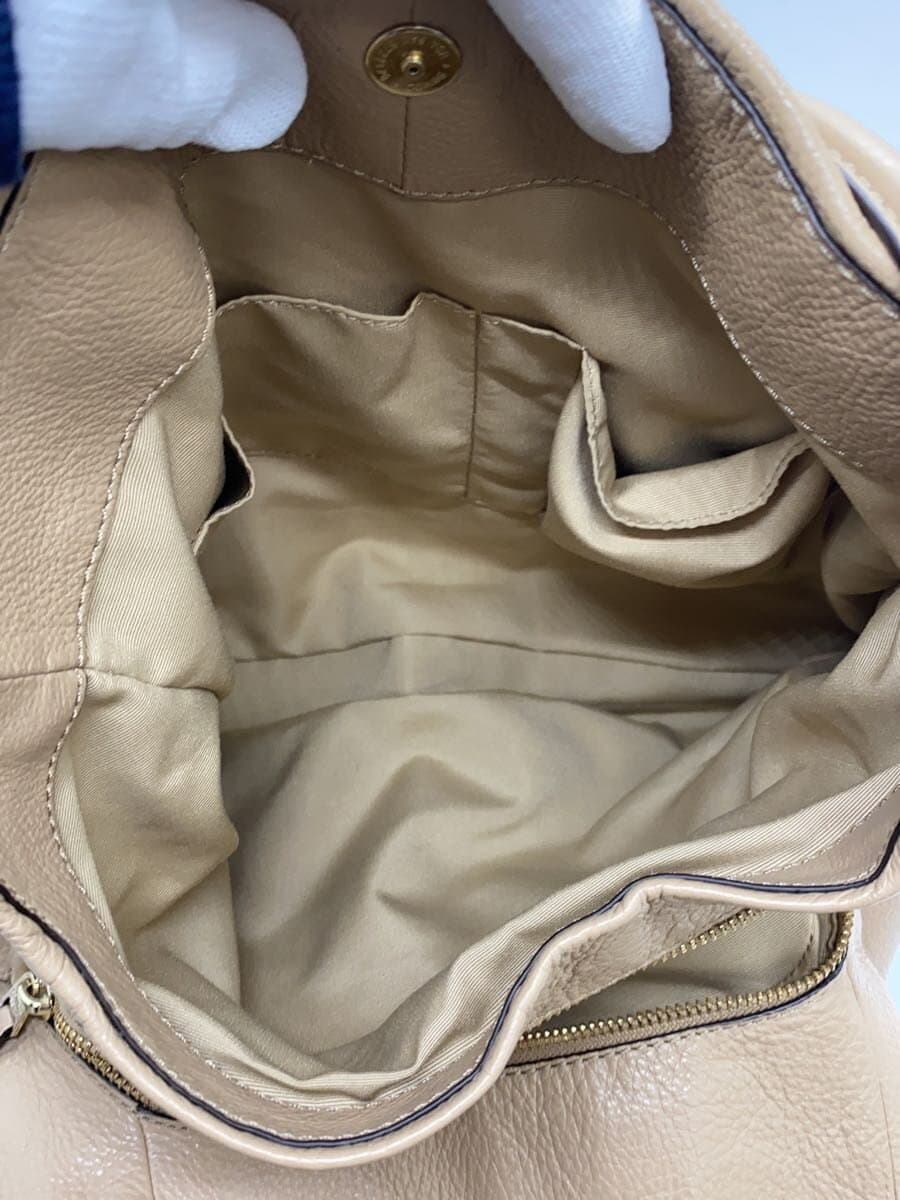 COACH Shoulder Bag Leather Beige F35595 6