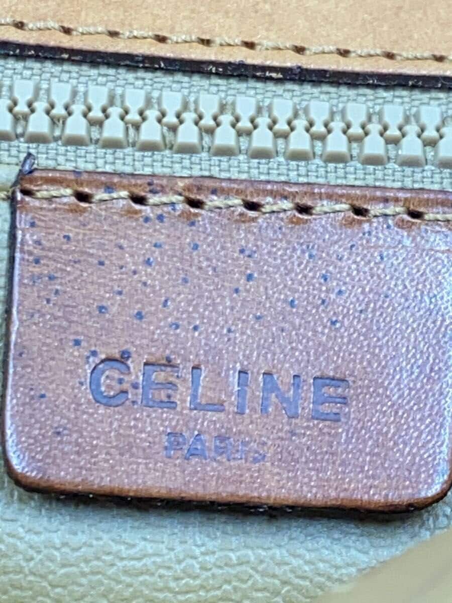 CELINE Shoulder Bag Leather BRW All-over Print 5