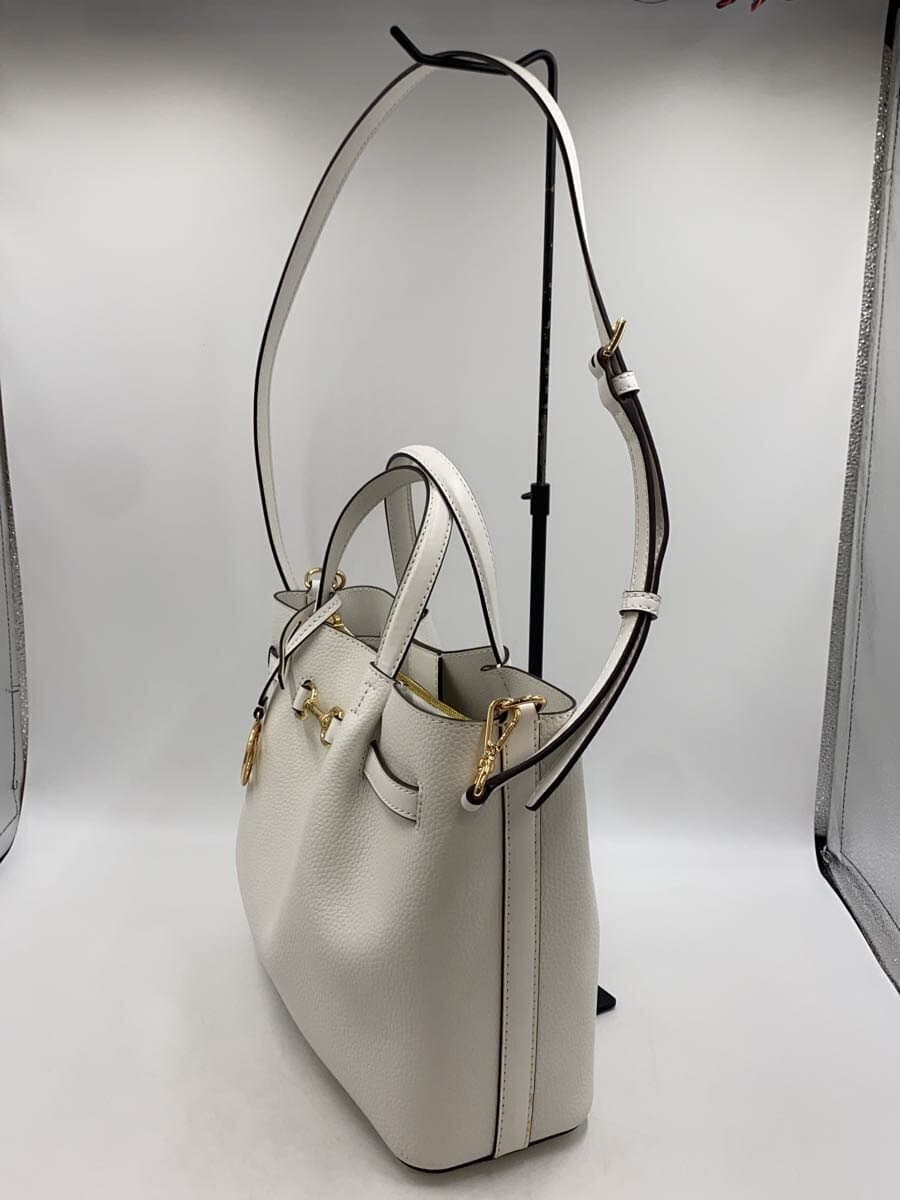 MICHAEL KORS Carson Medium Pebbled Leather Satchel Handbag -- WHT 35S5G2ZS3T 2