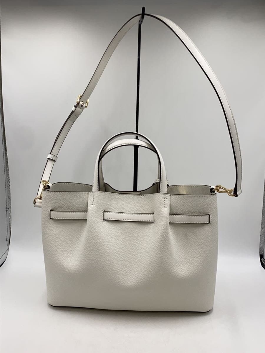 MICHAEL KORS Carson Medium Pebbled Leather Satchel Handbag -- WHT 35S5G2ZS3T 3