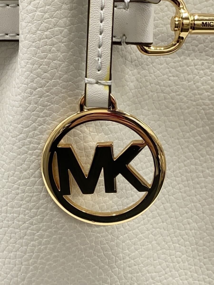 MICHAEL KORS Carson Medium Pebbled Leather Satchel Handbag -- WHT 35S5G2ZS3T 5