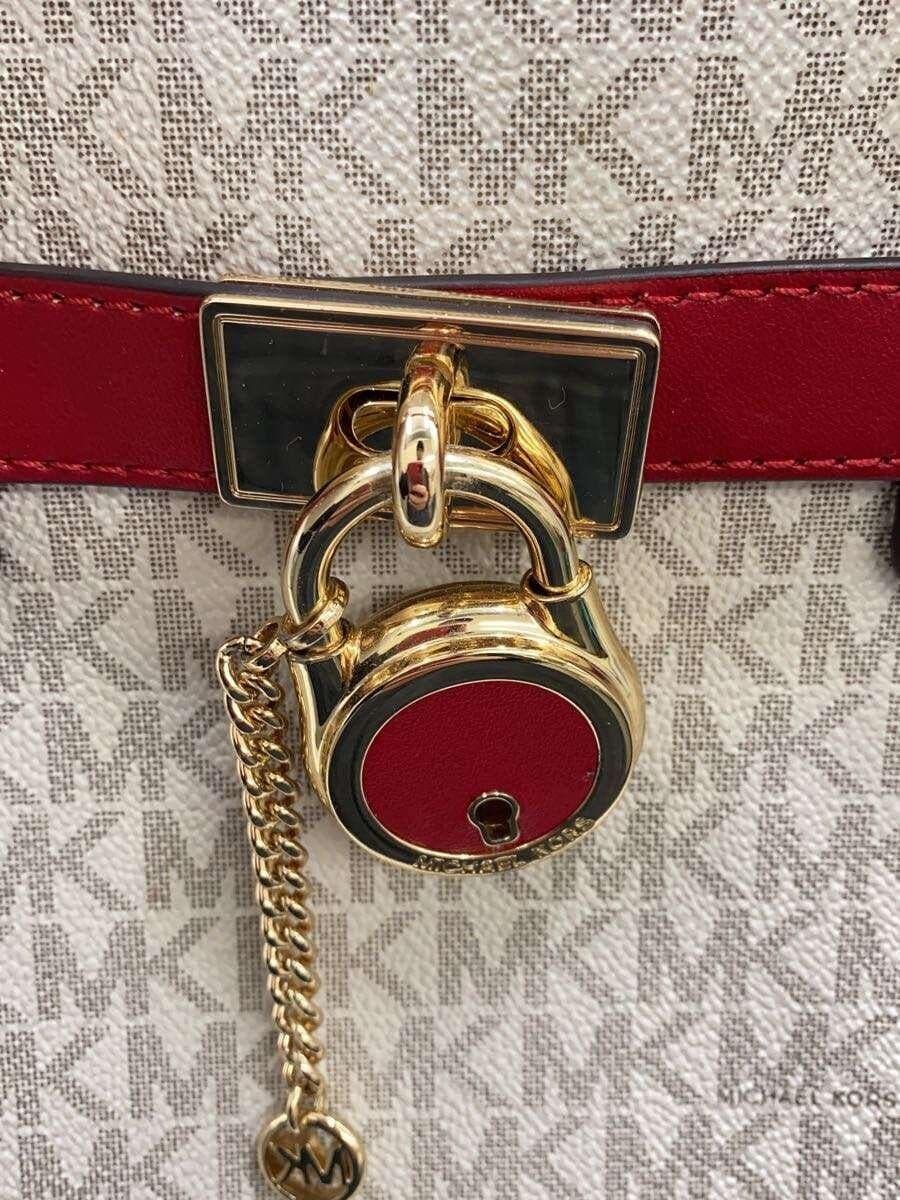 MICHAEL KORSHAMILTNM SMALL LOGO SATCHEL Handbag -- BEG All-over pattern 35F1GHMS 9