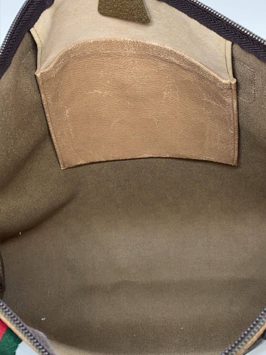 GUCCI PLUS Old Gucci Sherry Line GG Plus Tote Bag -- BEG All-over pattern Logo 6