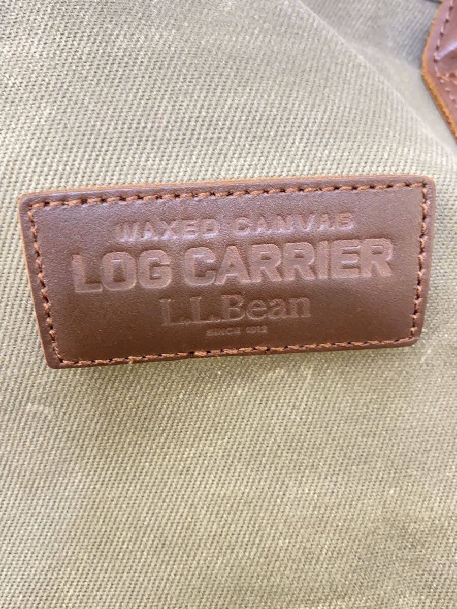 L.L.Bean Wax Canvas Log Carrier Boston Bag Cashmere KHK 5
