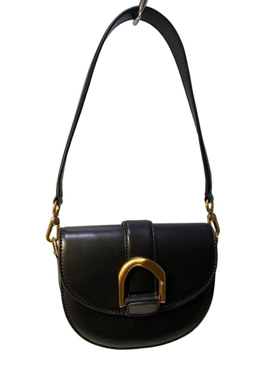 CHARLES&KEITH Gabine Saddle Bag Shoulder Bag Leather BLK
