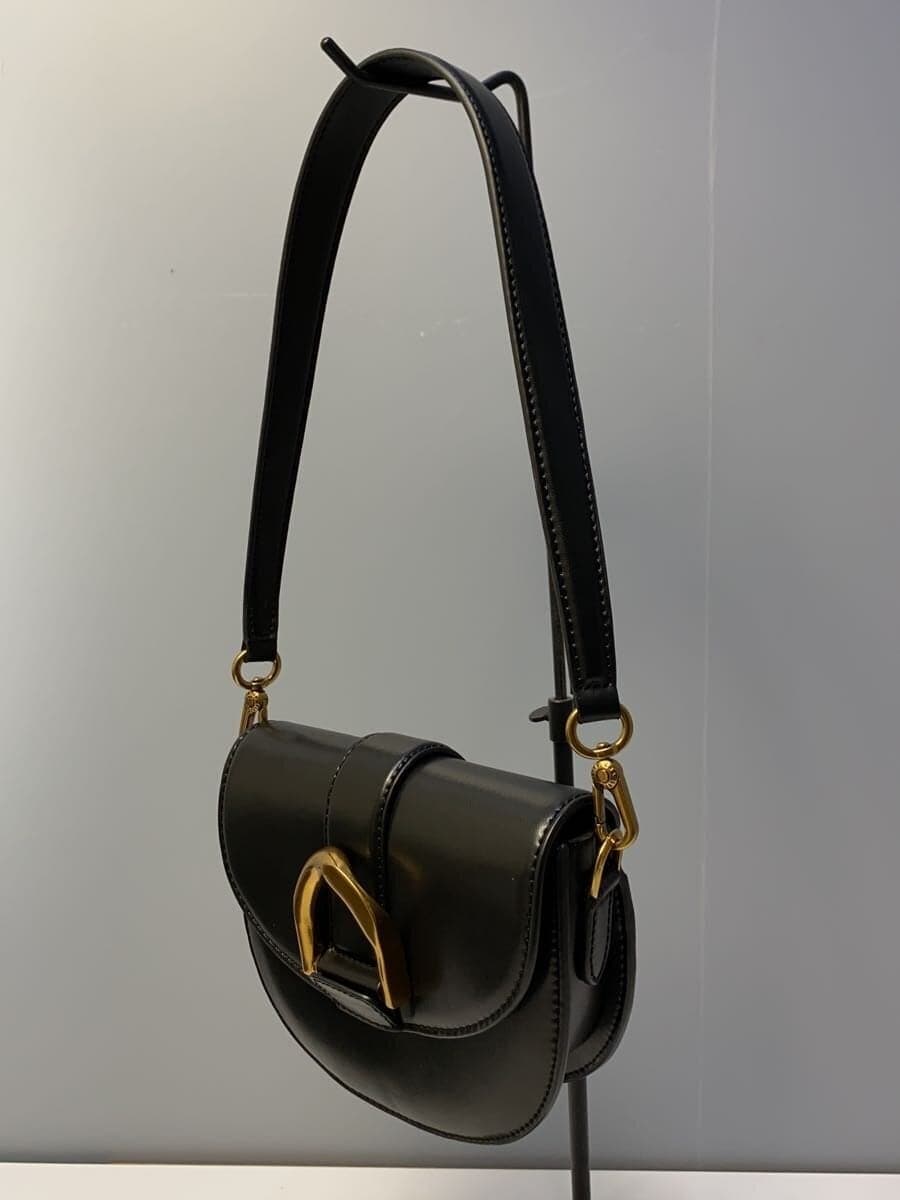 CHARLES&KEITH Gabine Saddle Bag Shoulder Bag Leather BLK 2