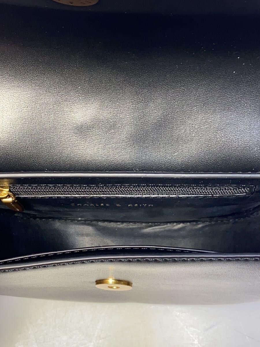 CHARLES&KEITH Gabine Saddle Bag Shoulder Bag Leather BLK 6