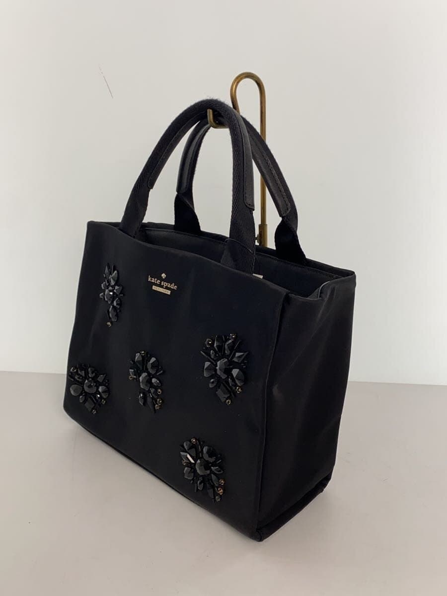 kate spade new york Bijou Handbag Nylon BLK Inside With Stain 2