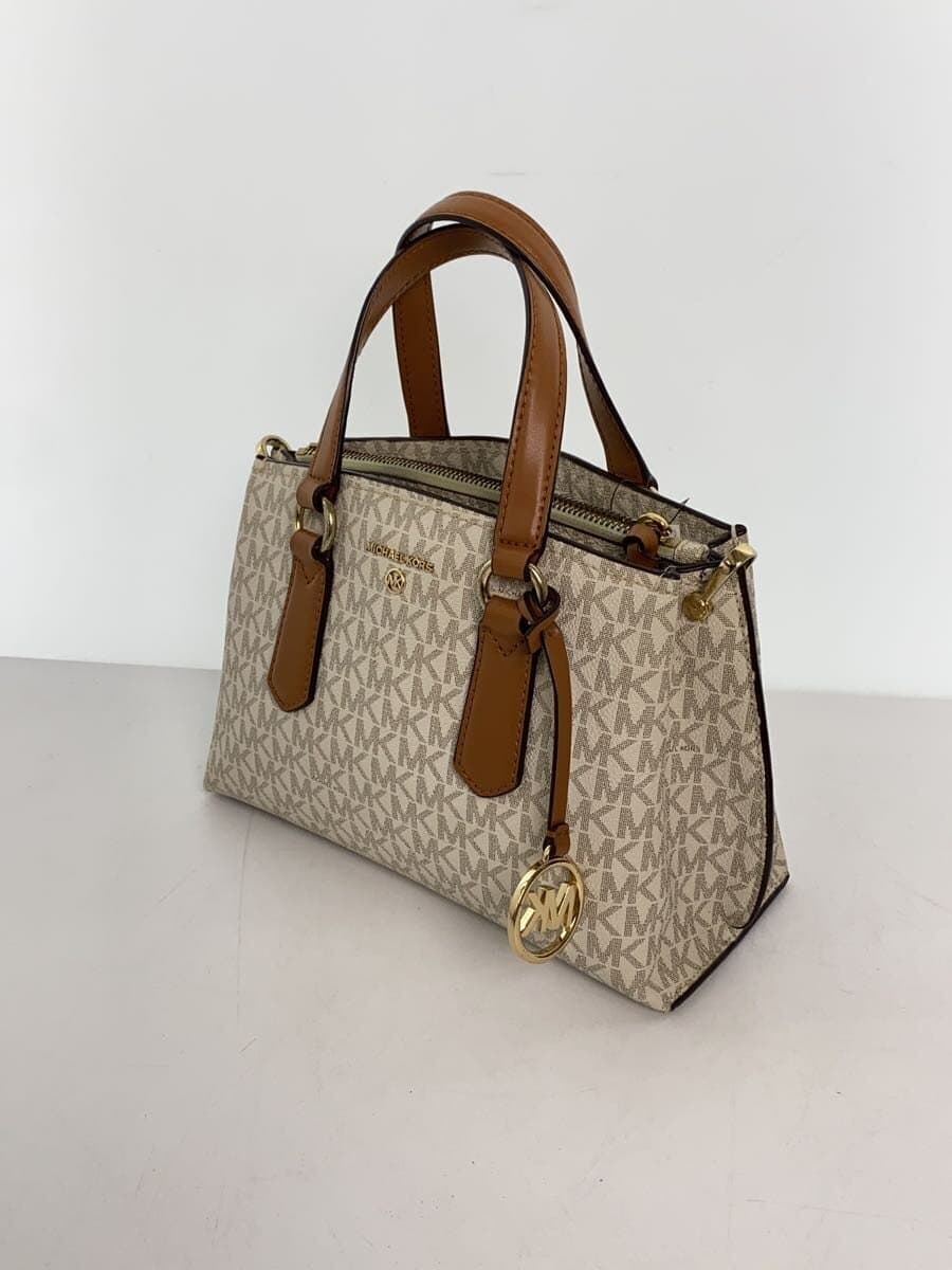 MICHAEL KORS Handbag Leather BEG 30S1GENS1B Corner Wear 2