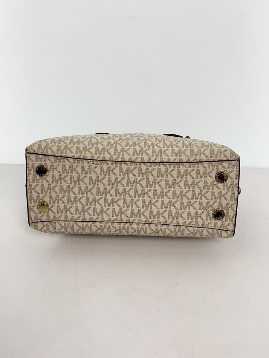 MICHAEL KORS Handbag Leather BEG 30S1GENS1B Corner Wear 4