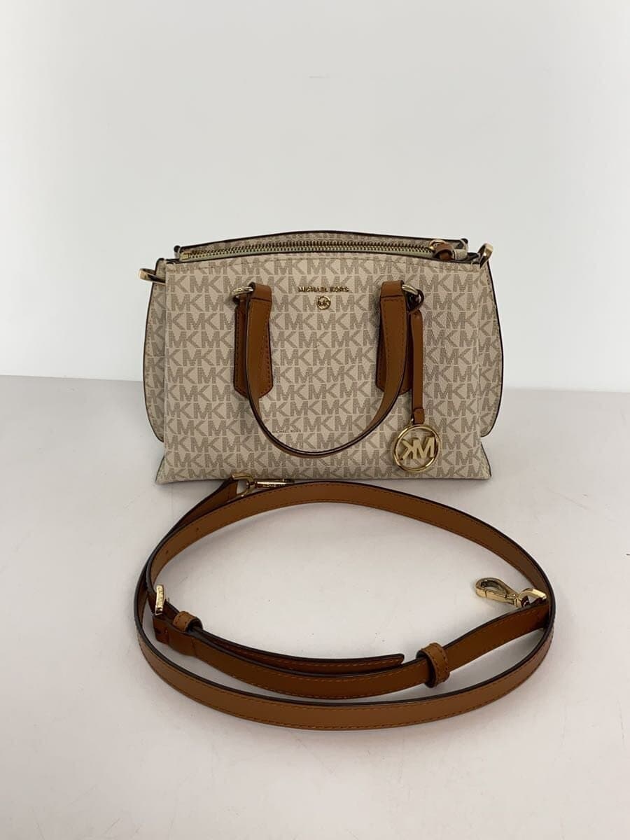 MICHAEL KORS Handbag Leather BEG 30S1GENS1B Corner Wear 7