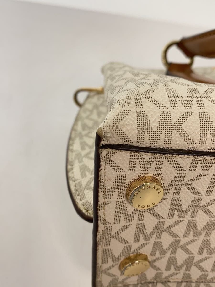 MICHAEL KORS Handbag Leather BEG 30S1GENS1B Corner Wear 8