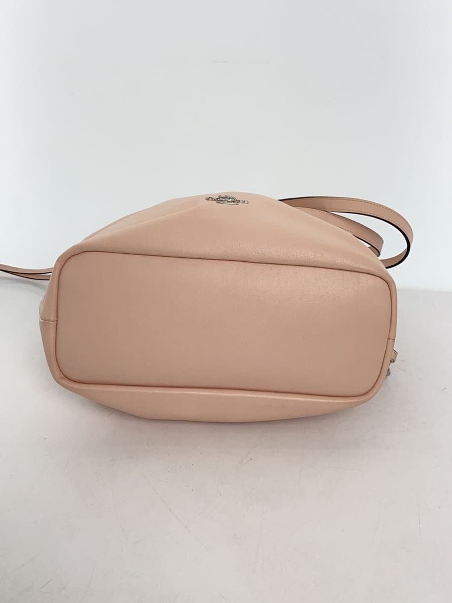 COACH Fay Drawstring Tote Bag Leather PNK CV947 4