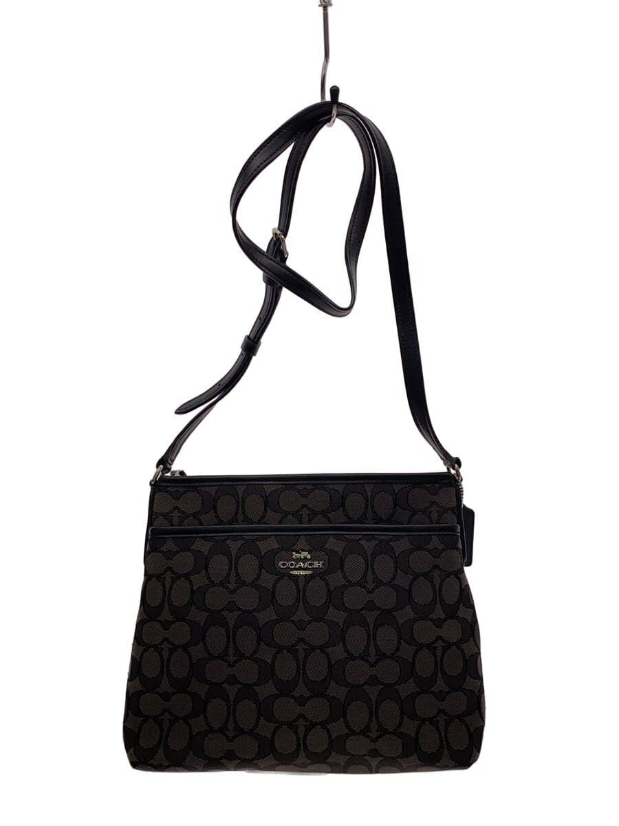 COACH Shoulder Bag_Signature Canvas BLK All-Over Print F29960