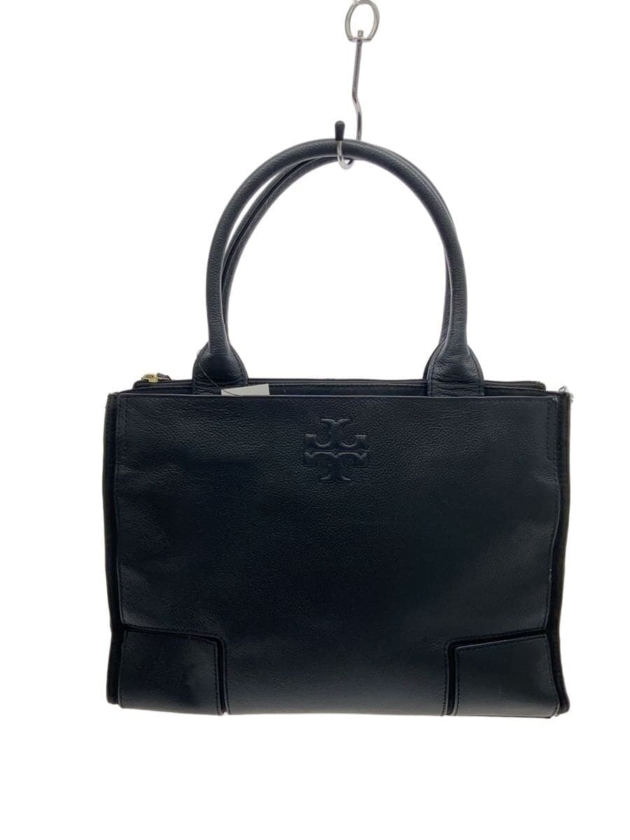 TORY BURCH tote bag leather black plain