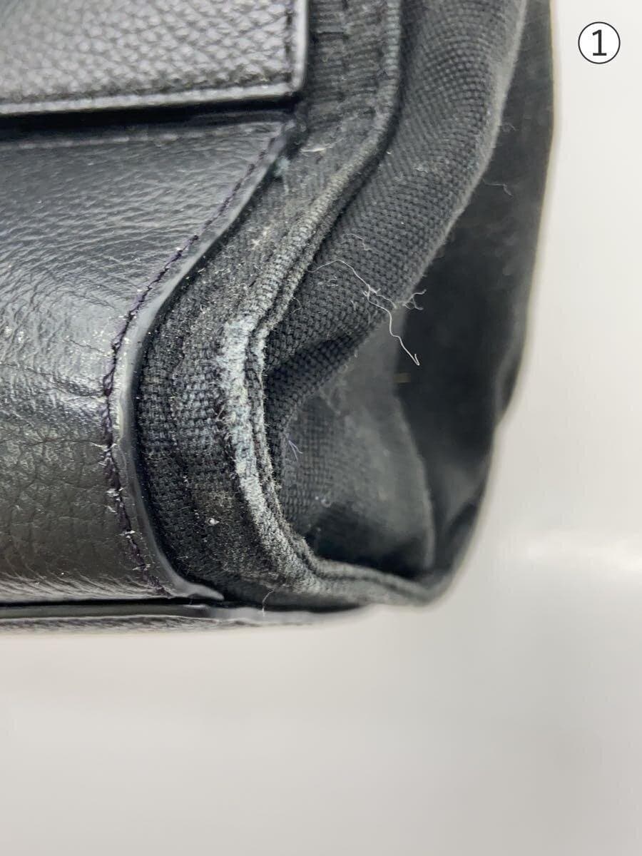 TORY BURCH tote bag leather black plain 7