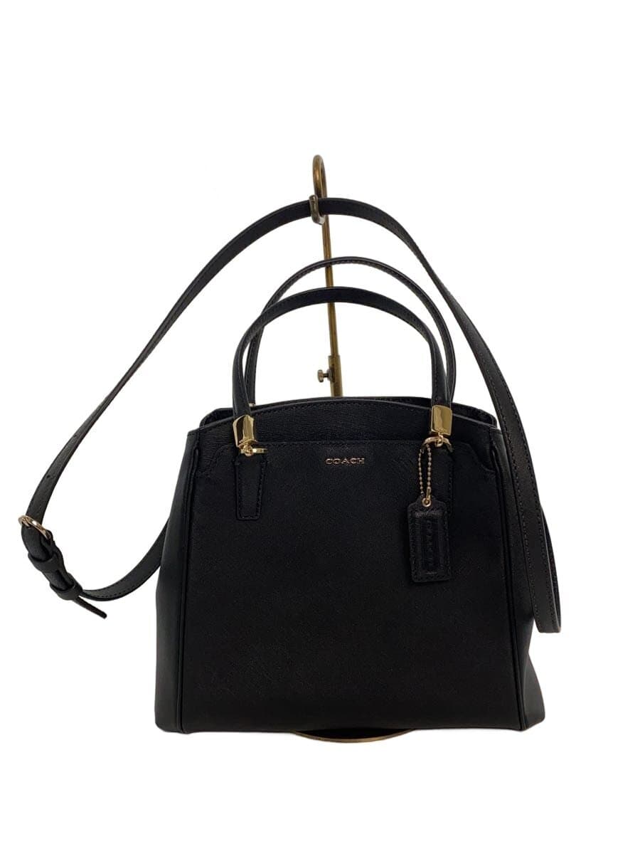 COACH Handbag Leather Black Solid Color L1380