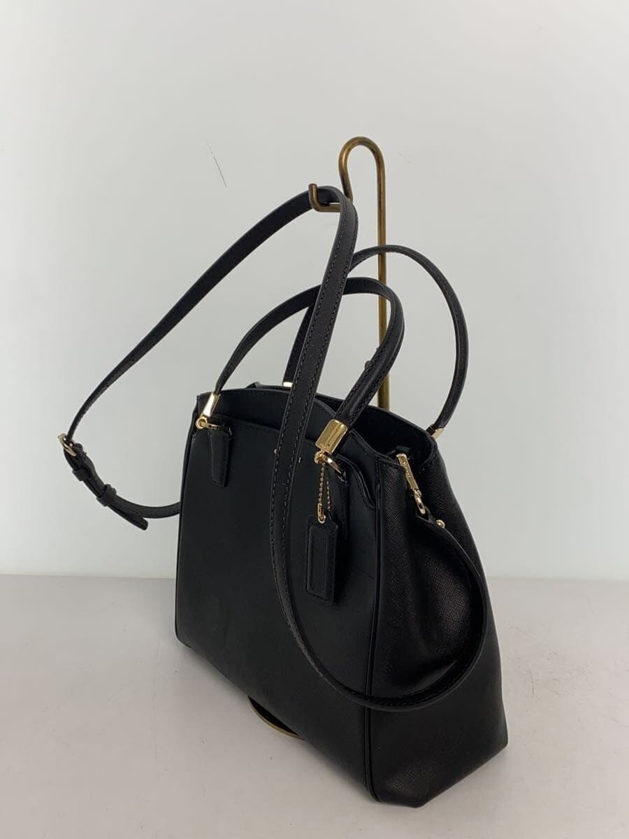 COACH Handbag Leather Black Solid Color L1380 2