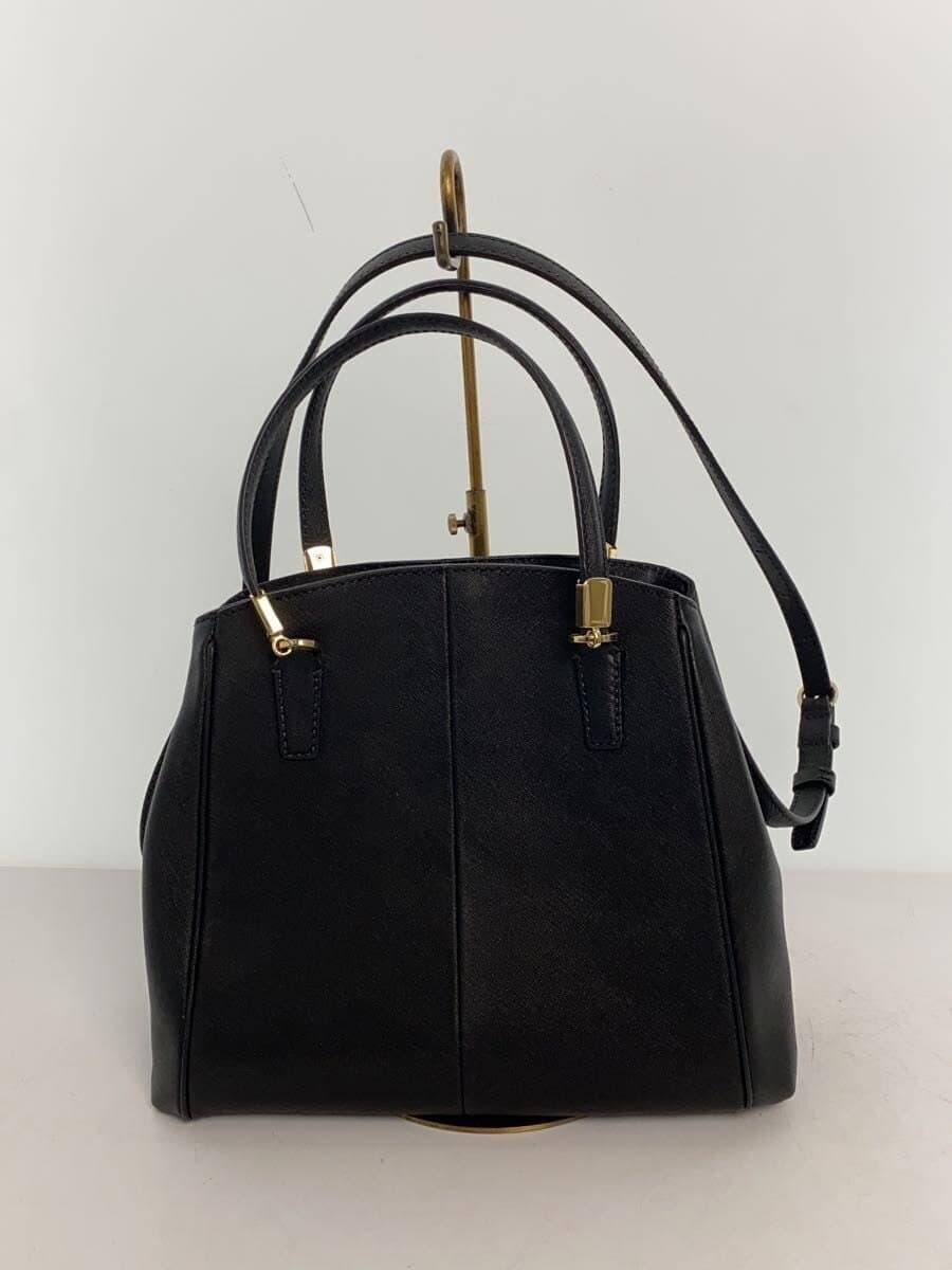COACH Handbag Leather Black Solid Color L1380 3