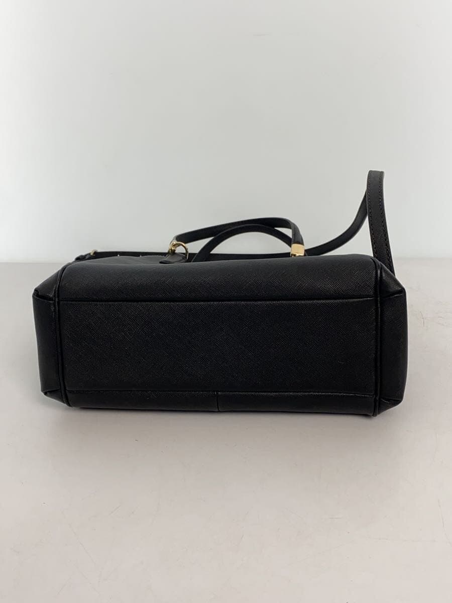 COACH Handbag Leather Black Solid Color L1380 4