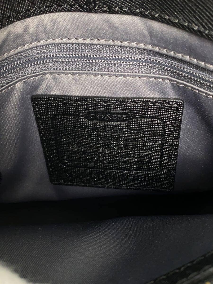 COACH Handbag Leather Black Solid Color L1380 5